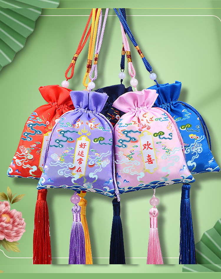 香包批发福到荷包古风药店艾草收纳车载挂件国风流苏香包香囊热卖爆款详情8