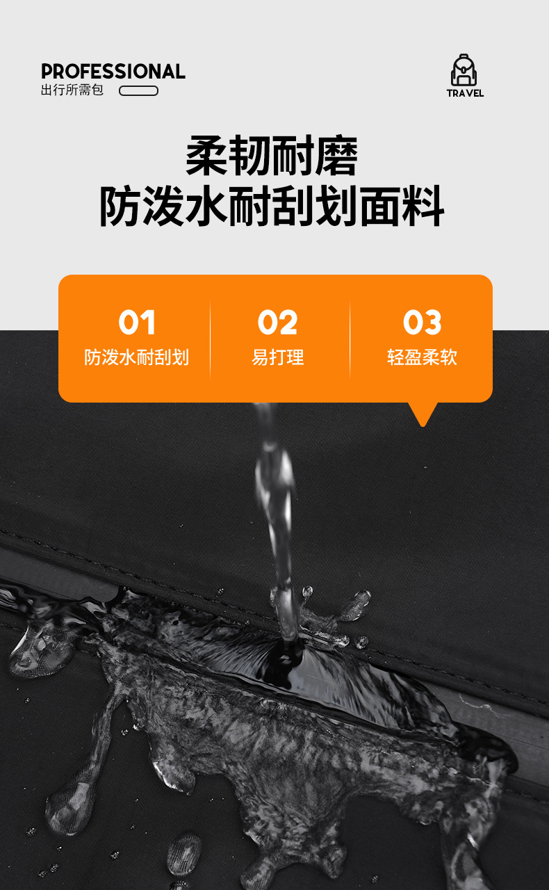 新款双肩背包男户外大容量学生书包可定LOGO轻便摄影包潮牌旅行包详情11