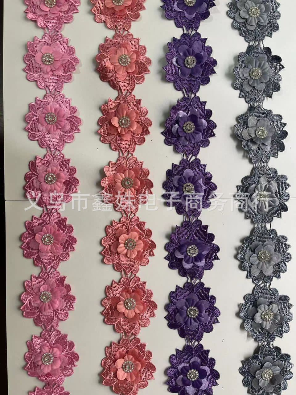 Цветная цветочная одежда с добавлением к кружевам diy (diy) pic 2