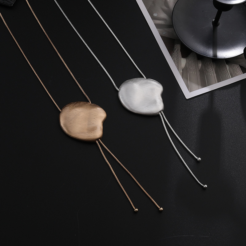 拉丝新款吊坠项链小众高级感合金速卖通女时尚流苏毛衣链批发详情15