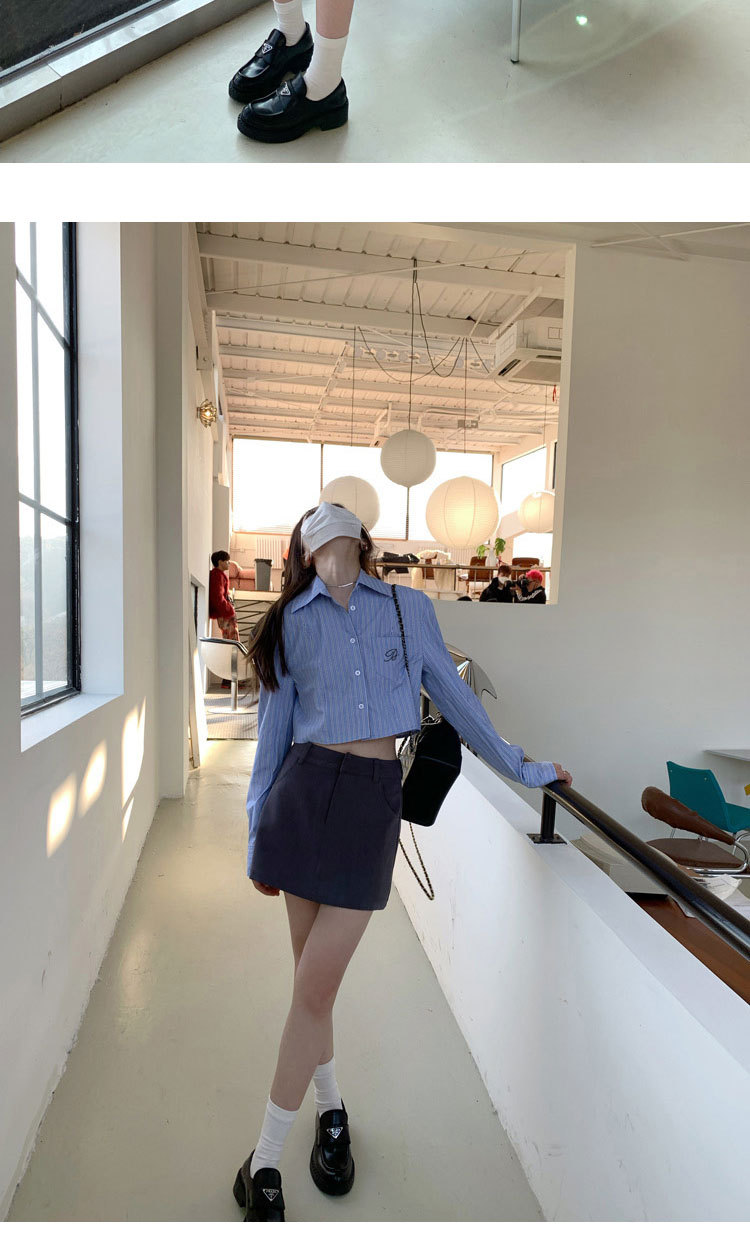春秋百搭裙裤抗皱修身显腿短裙女高腰a字裙内衬包臀西装半身裙详情15