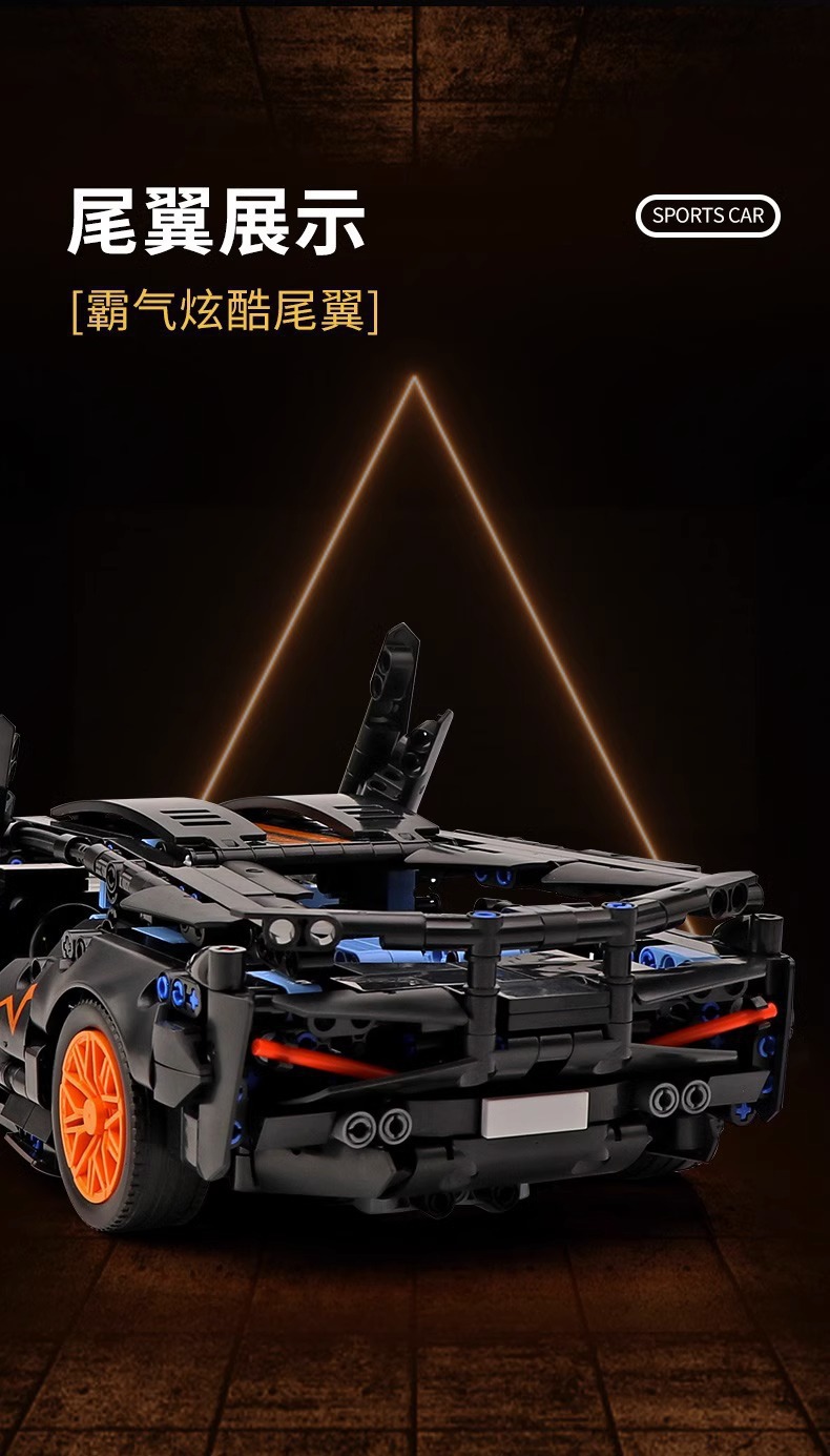 Compatible lego control remoto juguetes bloques de construcción coche ensamblado superrun niños juguetes coche de carreras modelo pequeño granular pic 7