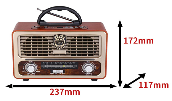 EC-2136BT蓝牙音箱复古手提便捷多功能小巧收音机式低声炮音响import批发详情2