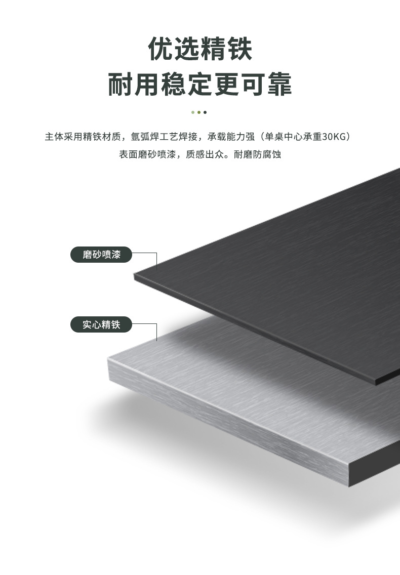 柯曼T-235铁艺置物桌户外野餐露营轻量化多功能便携折叠桌详情7