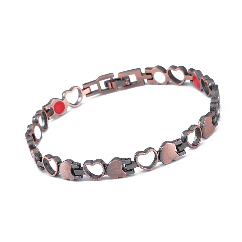 Yun Brocade cross-border best-selling simple and fashionable adjustable heart-shaped bracelet, heart-shaped peach heart, red, white and black oil bracelet wholesale pic 10