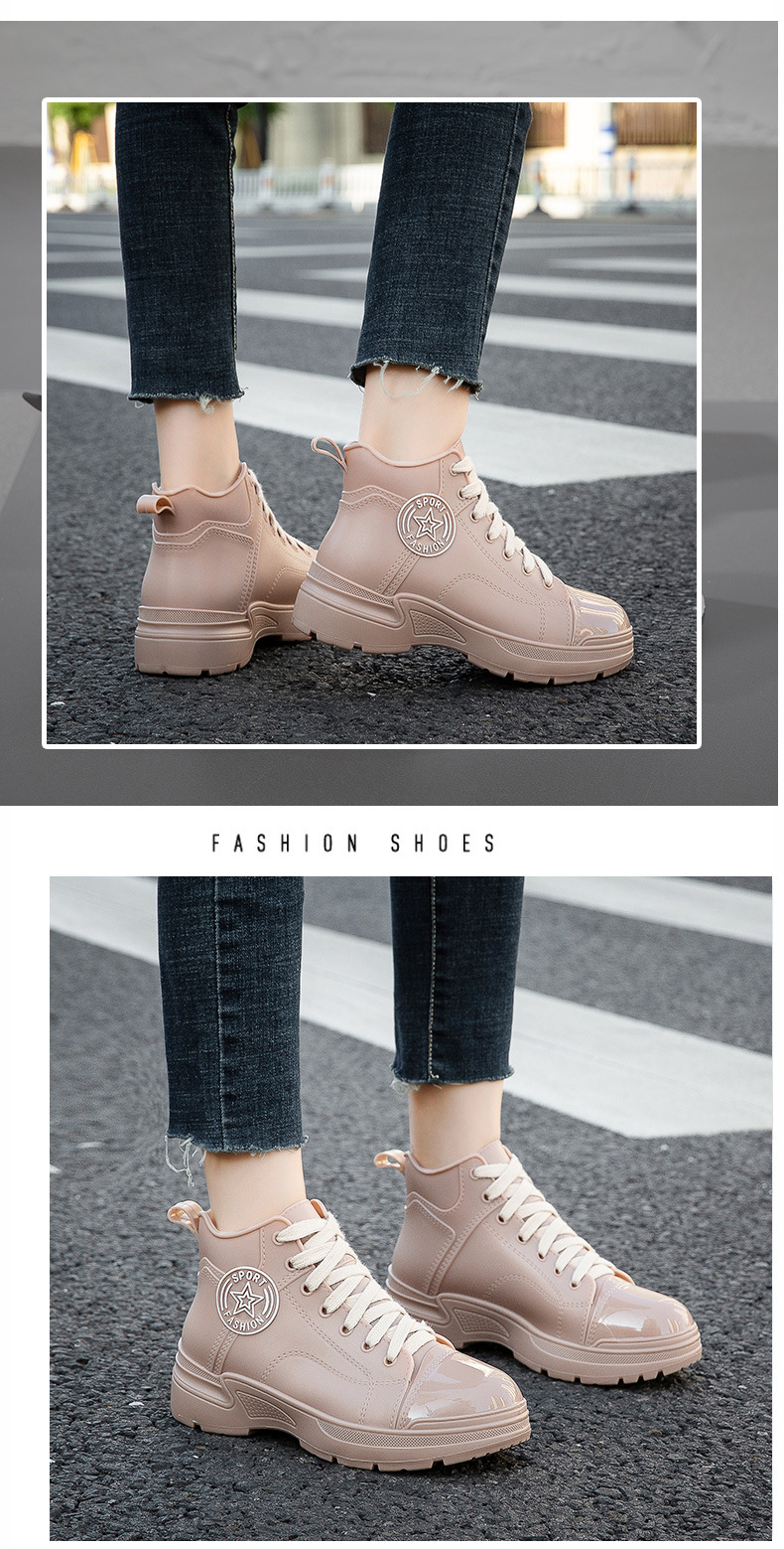 时尚女款防水雨鞋防滑雨靴短筒新款韩版休闲外穿套脚胶鞋外贸跨境详情12