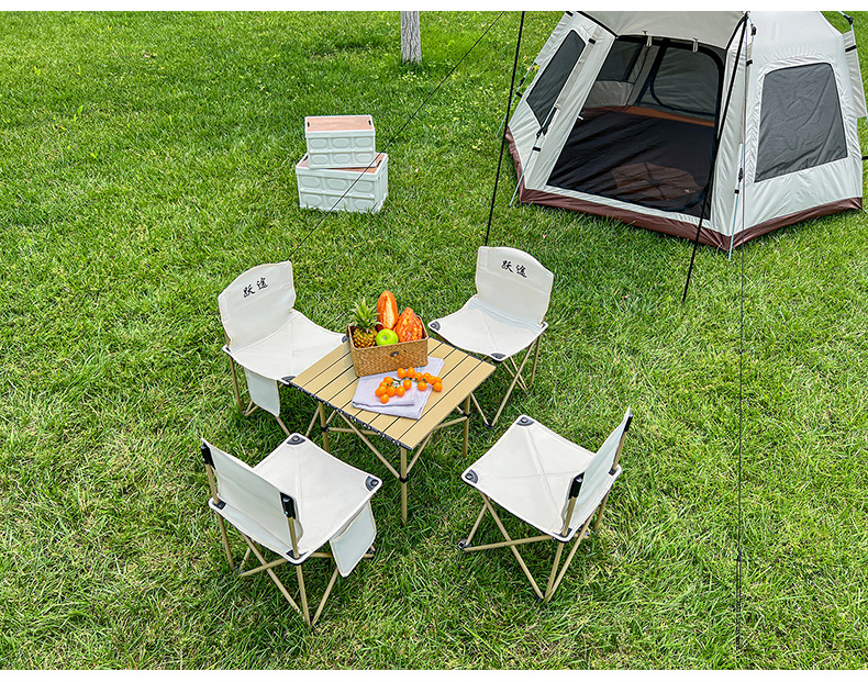 Z便携式蛋卷桌户外折叠桌椅野餐露营装备收纳桌餐桌铝合金烧烤桌详情28