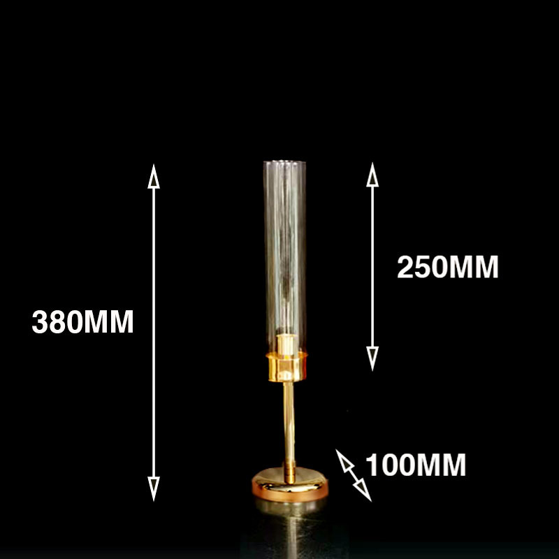 跨境专供婚庆道具金色电镀单支烛台婚礼生日派对亚克力烛台装饰品详情5