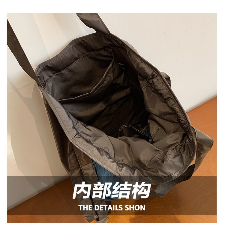 新款单肩包托特双肩折叠包手提简约通勤大容量时尚便携详情10