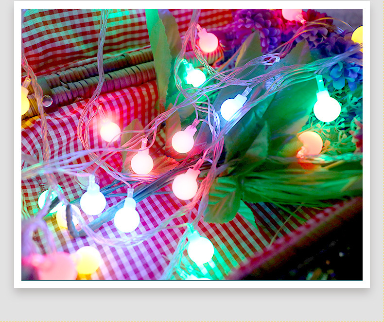 太阳能灯串户外露营帐篷氛围装饰圆球星星灯带庭院花园彩灯小夜灯详情25