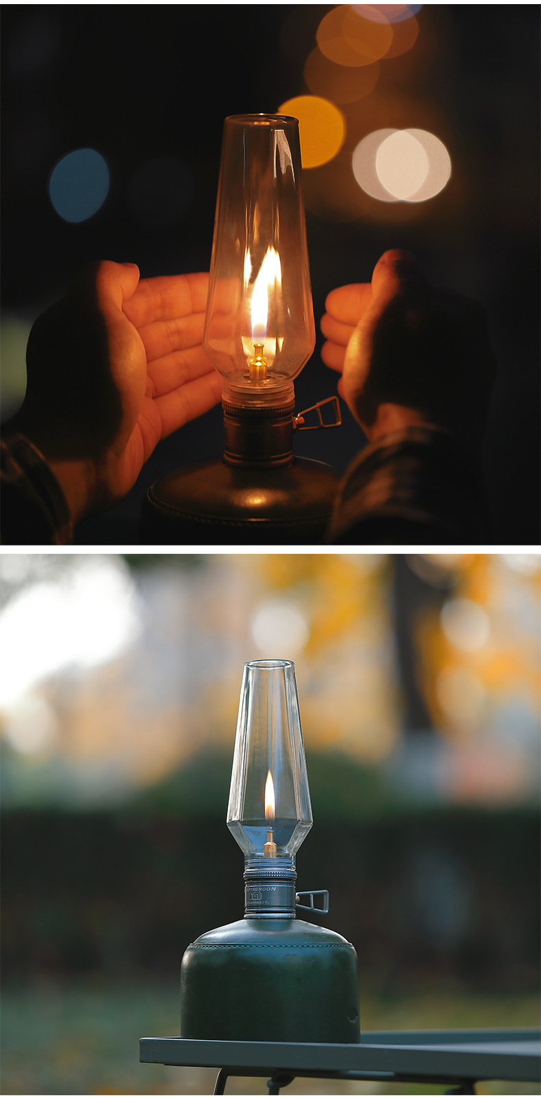Koman T-1 outdoor gas coreless candle lamp gasification tent gas lamp lamp Atmosphere camping flat gas candlelight lamp pic 10