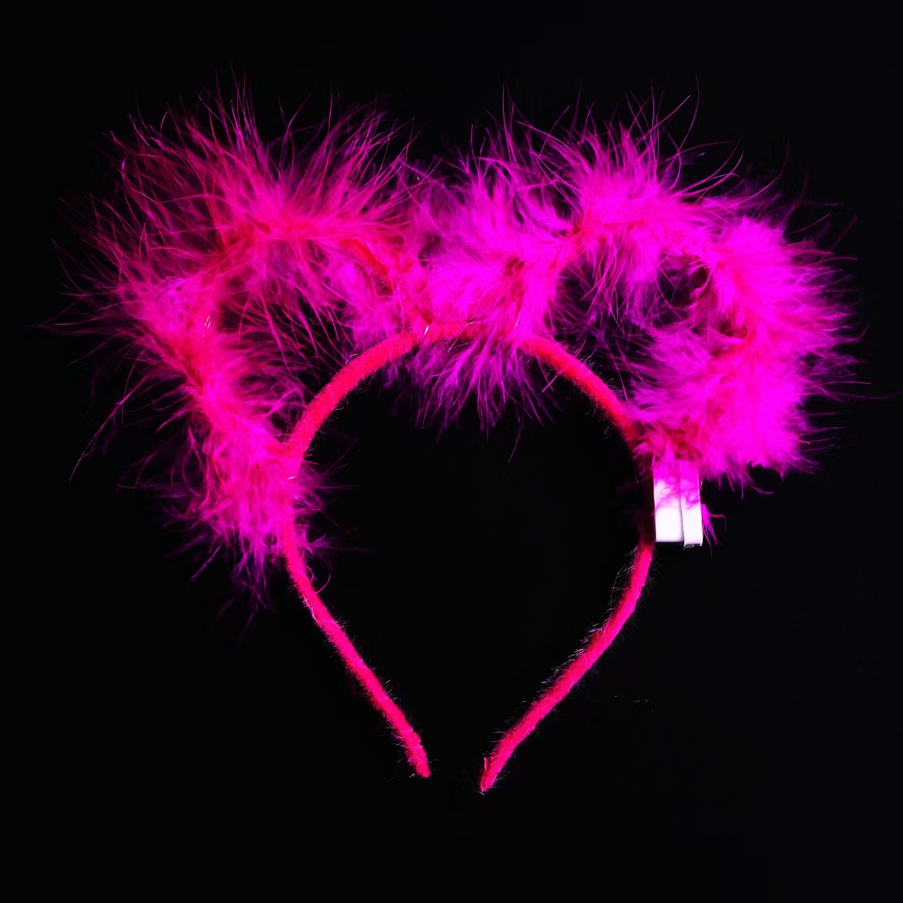 New luminous feather Mickey headband, colored light luminous headband, night market, street stall, scenic area and concert luminous headband pic 4