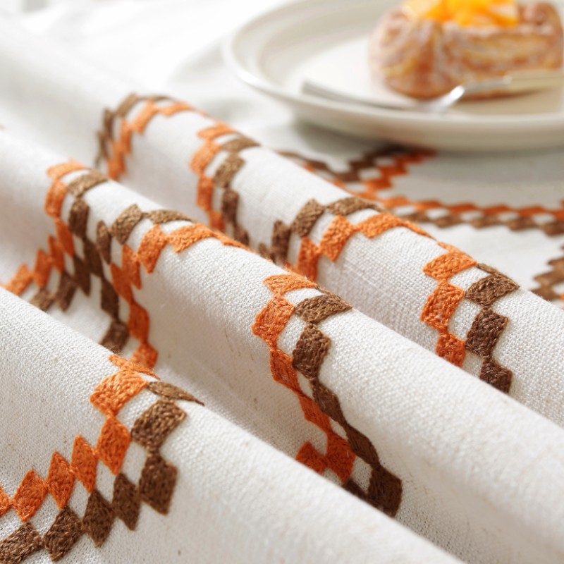 乐轩秀红色新年圣诞节桌布提花加厚轻奢高级氛围感长方形餐桌台布详情64