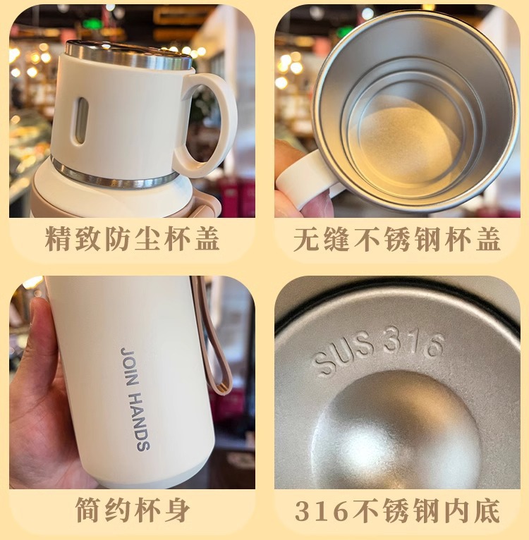 新款2024儿童保温杯大容量男女生水杯高颜值便携316不锈钢保温杯详情5