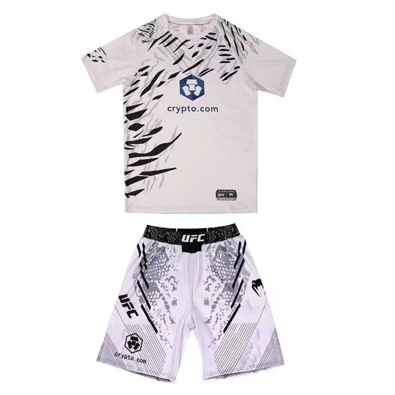 新款搏击格斗泰拳MMA训练服男女运动健身UFC短袖短裤拳击服散打套详情6