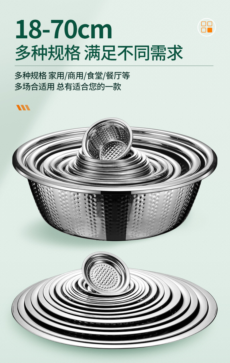 New hammer-patterned multi-purpose basin from the source factory, 18-70cm large-sized diamond basin, thickened and deepened plate cover Indian basin pic 13