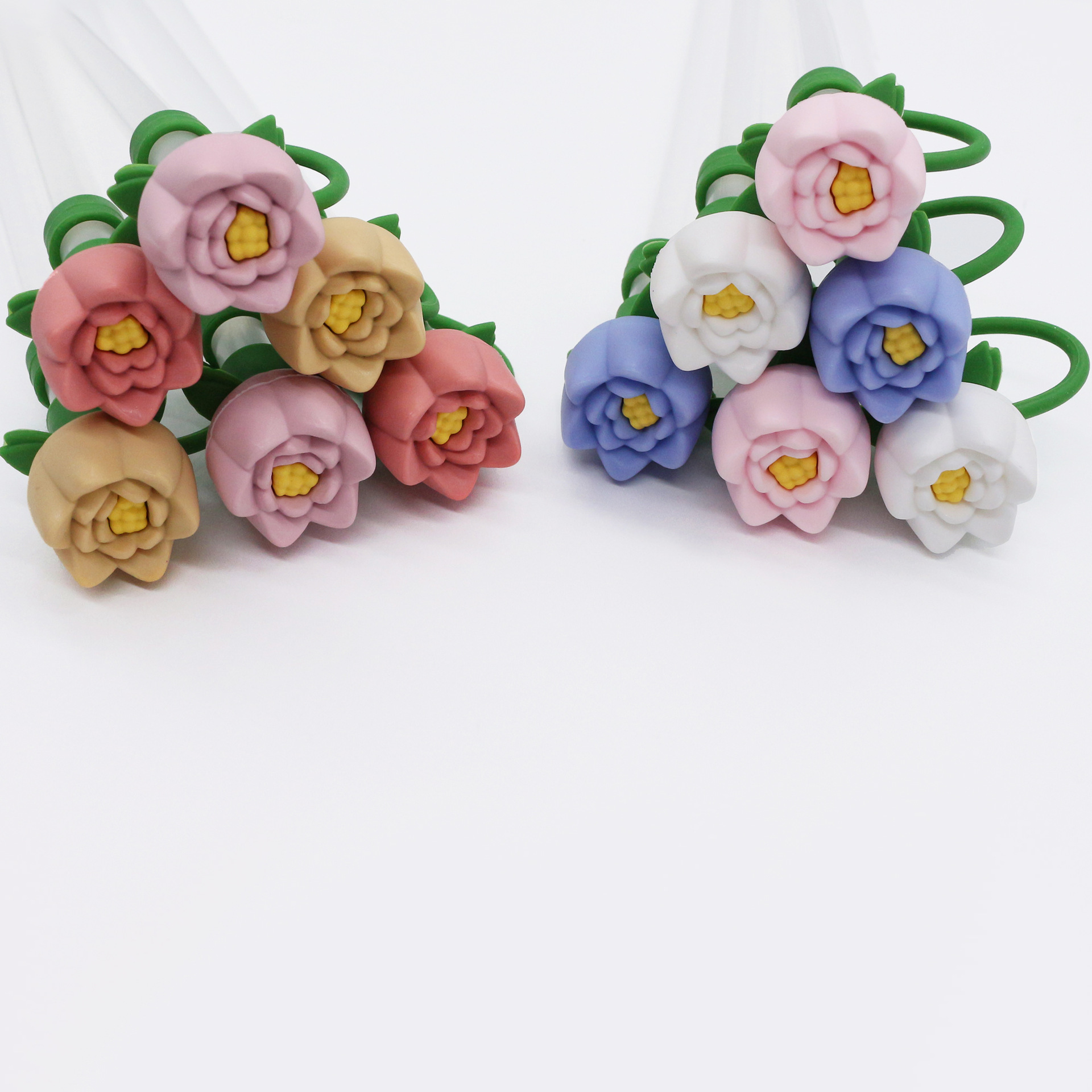 Amazon 3D silicone 10mm straw cap, cross-border cute rose straw, dust-proof and recyclable straw cap pic 16