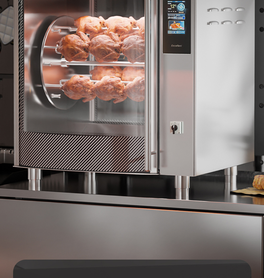 Commercial multi-functional chicken roasting oven, fully automatic hot air circulation, integrated oven for roast duck and pork belly, catering equipment pic 5