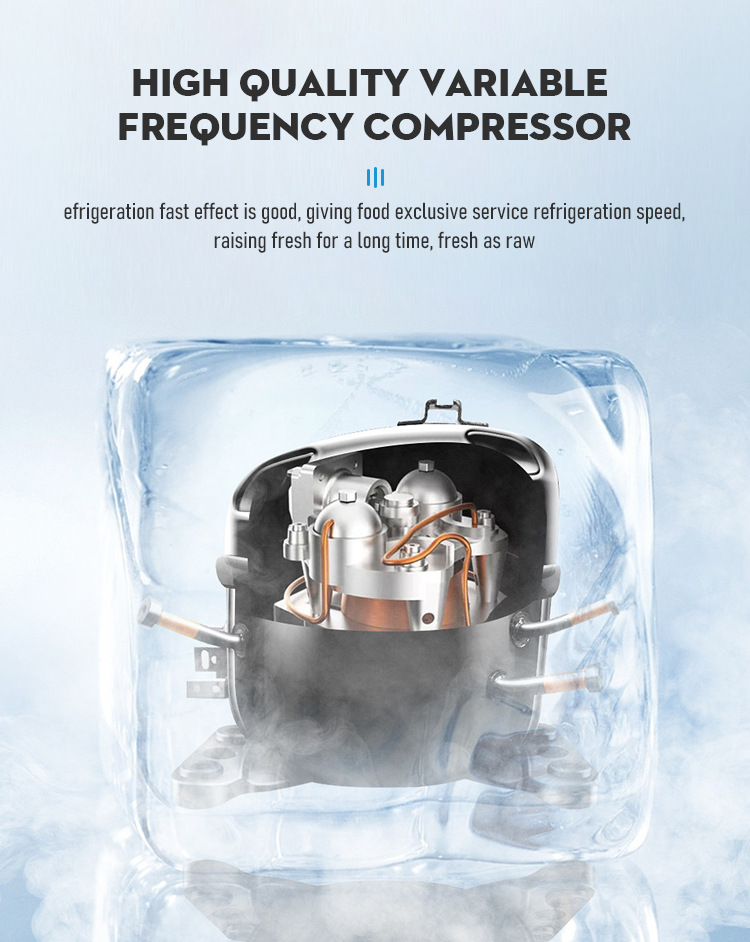 French-style four-door refrigerator with water dispenser, air-cooled frost-free large-capacity household refrigerator, export and foreign trade refrigerator pic 13