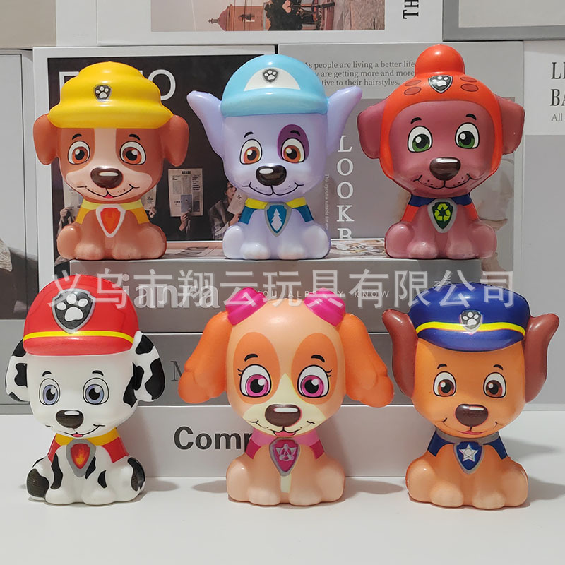 New cross-border Paw Patrol Squeeze Fun Stress-relieving toys, cute dog PU slow rebound toys wholesale pic 2