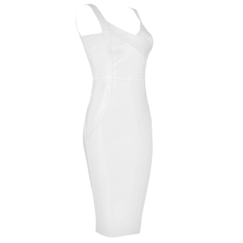 绿色清新性感跨境货源爆款单品吊带绷带连衣裙Club dress详情18