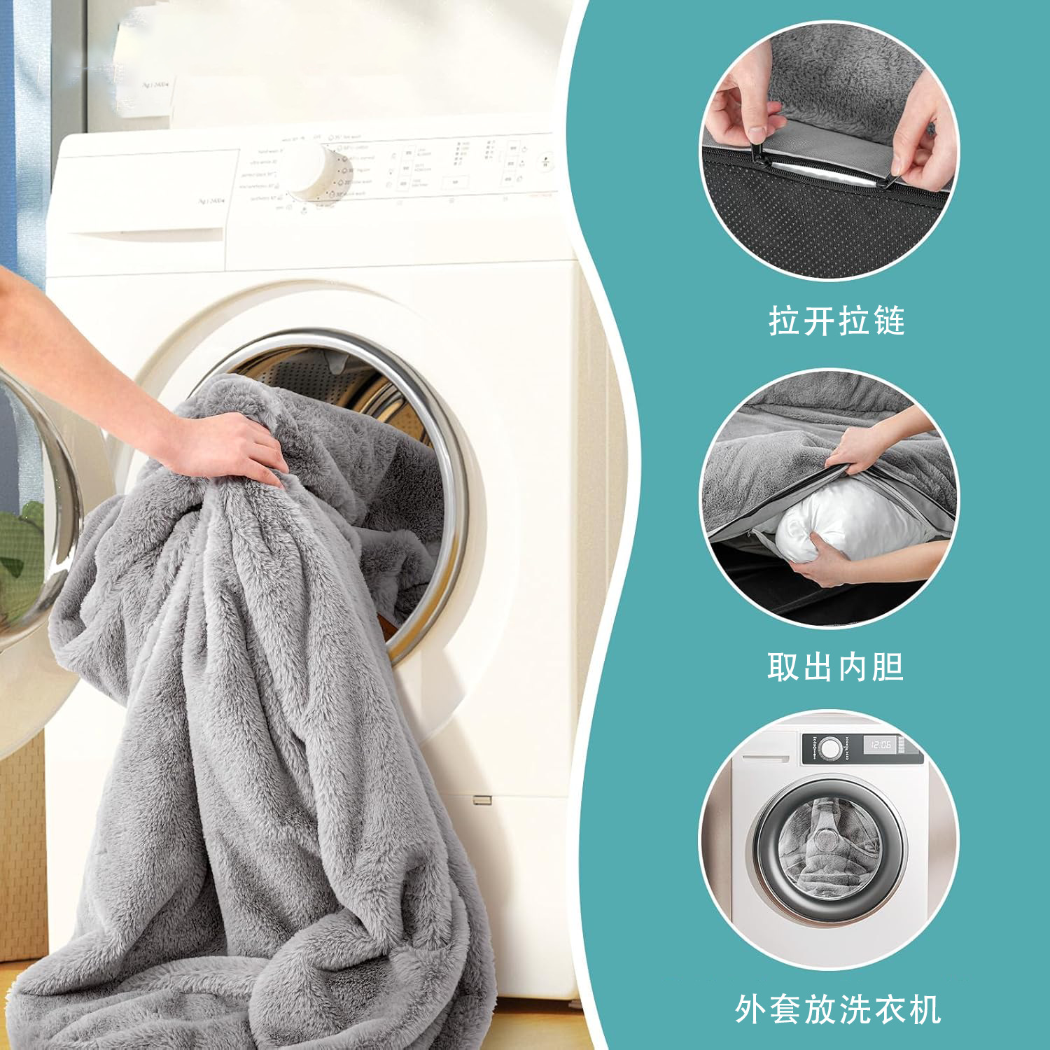 人类狗窝超大懒人沙发可睡可躺狗窝大型可睡人可水洗兔毛记忆海棉详情8