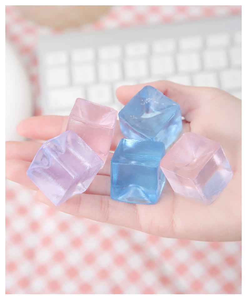Ice Cube Kneading Fun Simulation Large transparent jelly Slow rebound Stress Relief Release, a stress-relieving toy ice cube kneading pic 11