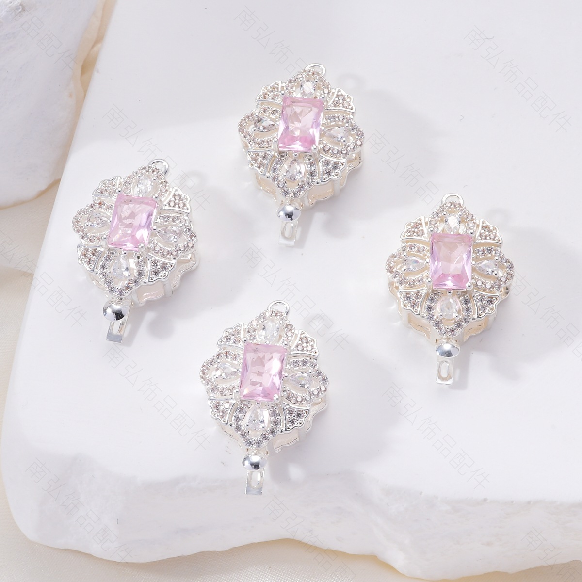 Light luxury, high color retention, micro-inlaid zircon ingot clasp, diy pearl style sweater bracelet necklace, end clasp, stick clasp pic 11