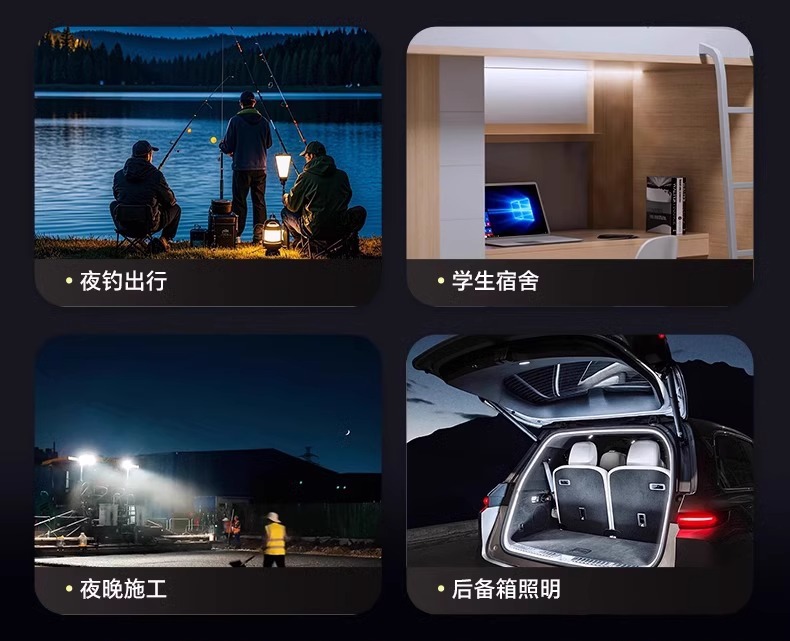 充电式摆摊专用应急照明灯户外露营磁吸led灯超长续航地摊夜市灯详情7