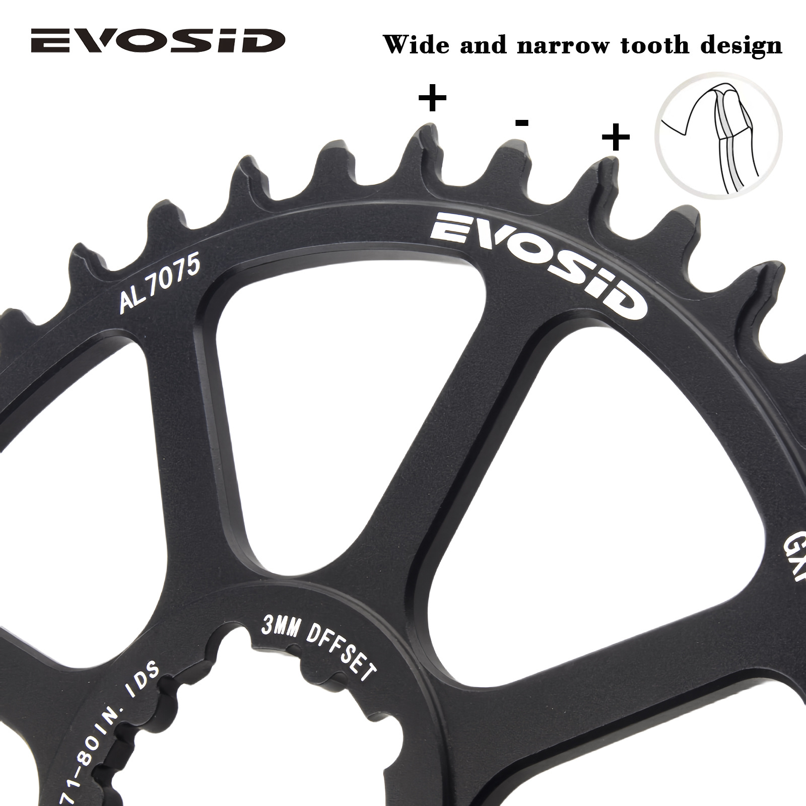 Cross-border road bike chainring 12s hollow integrated direct installation single chainring 40/42T/46/48/50T folding bike chainring pic 2