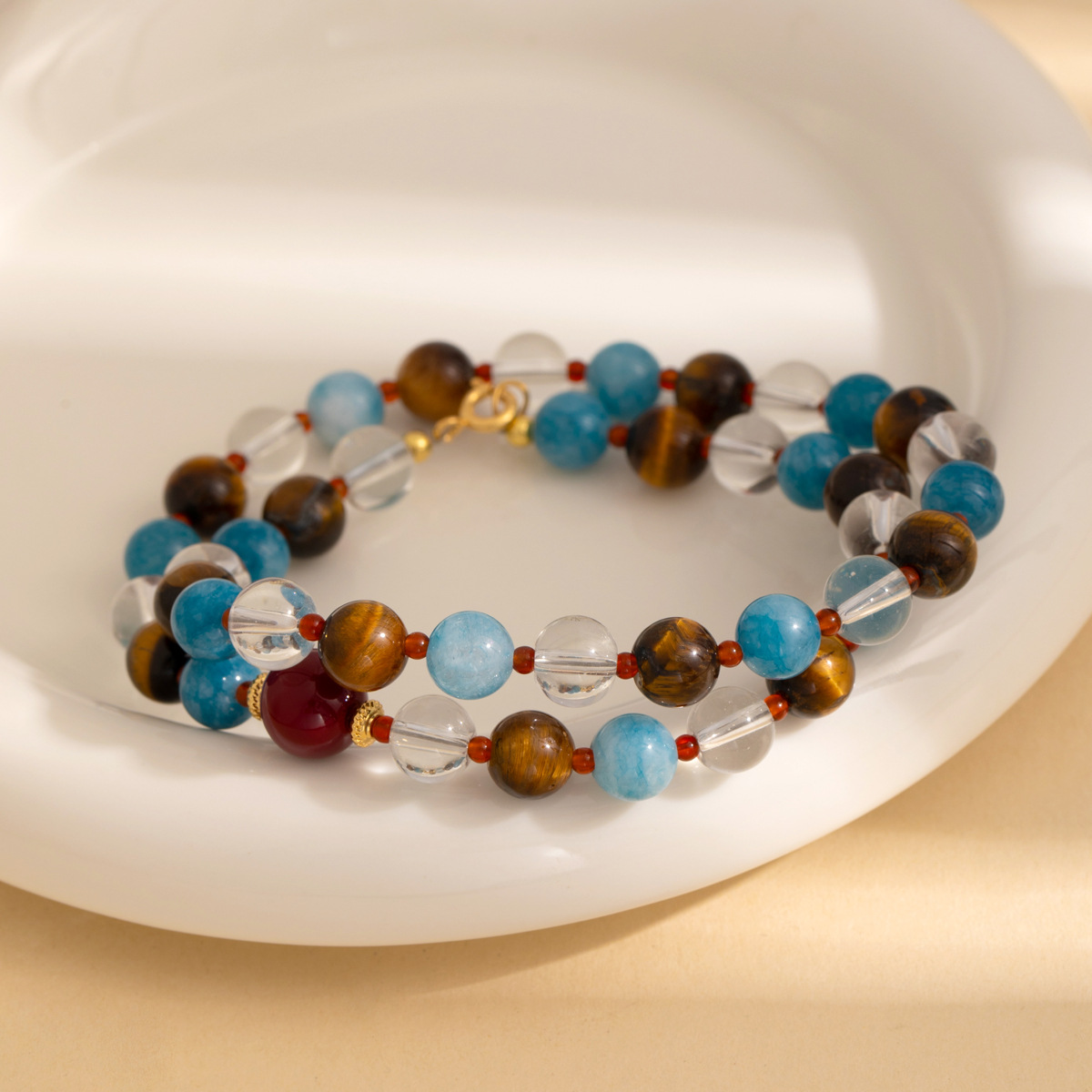 High-end colored beaded necklace for women, light luxury and niche spring and summer dopamine freshwater pearl collarbone chain necklace wholesale pic 67