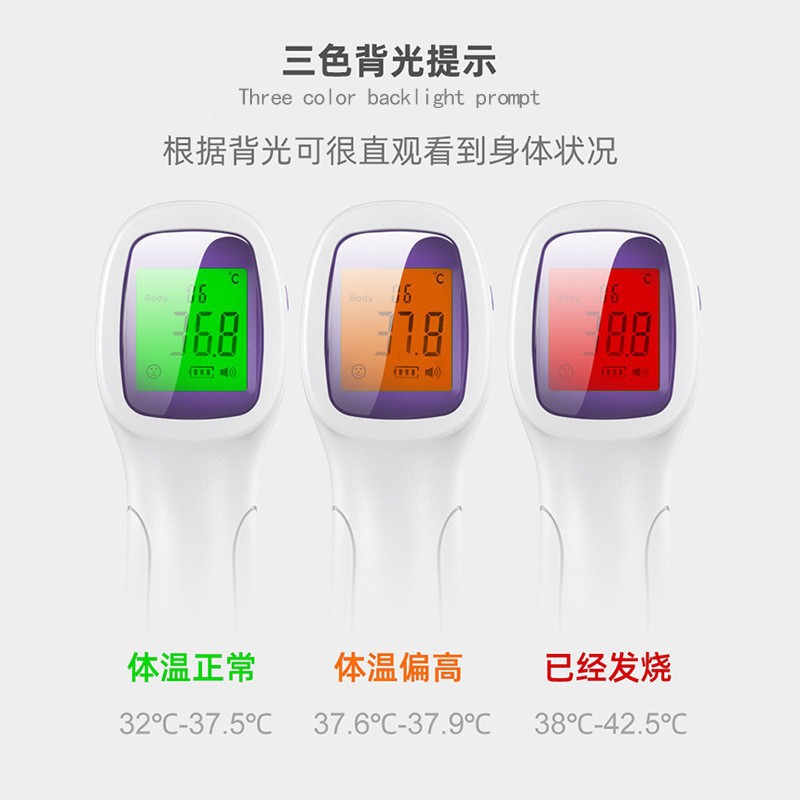 Foreign trade English non-contact infrared forehead thermometer, household portable handheld rapid measurement mini forehead thermometer pic 3