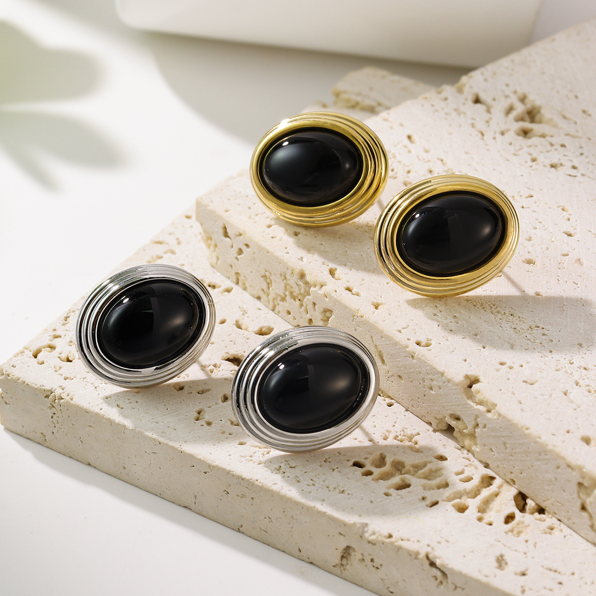 s925银针耳环新款高级感爆款耳饰小众独特虎眼石耳钉美拉德风详情5