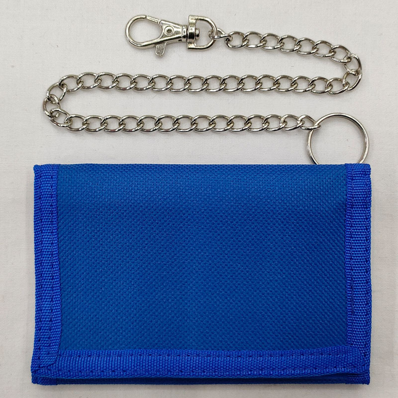 折叠防盗链条男士零钱包 跨境黑色三折小钱夹 拉链钥匙扣卡位钱袋详情10