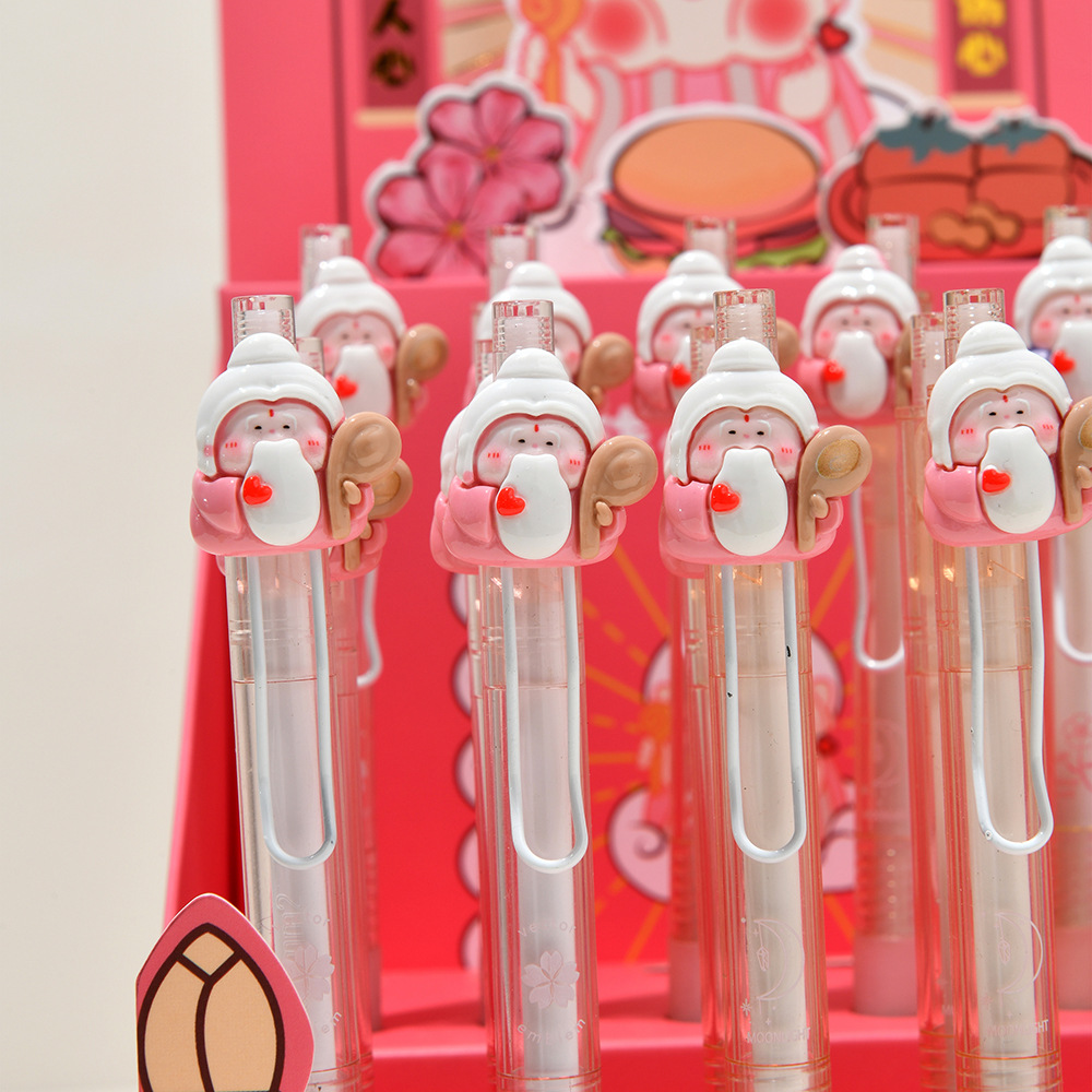 Chen Xi Yue Lao Tao Hua Yun Press the ST gel pen with a 0.5mm tip for smooth writing. It is a student stationery signature gel pen pic 3