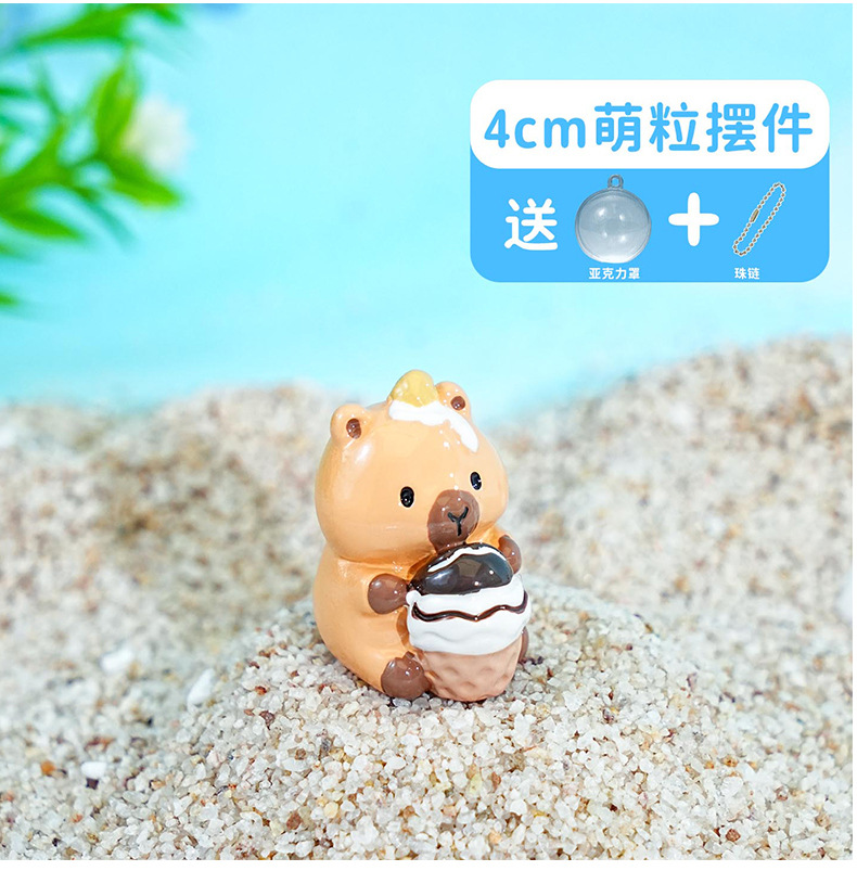 百茂原创Q萌水豚系列钥匙扣创意卡通树脂挂件diy惊喜扭蛋挂饰批发详情15