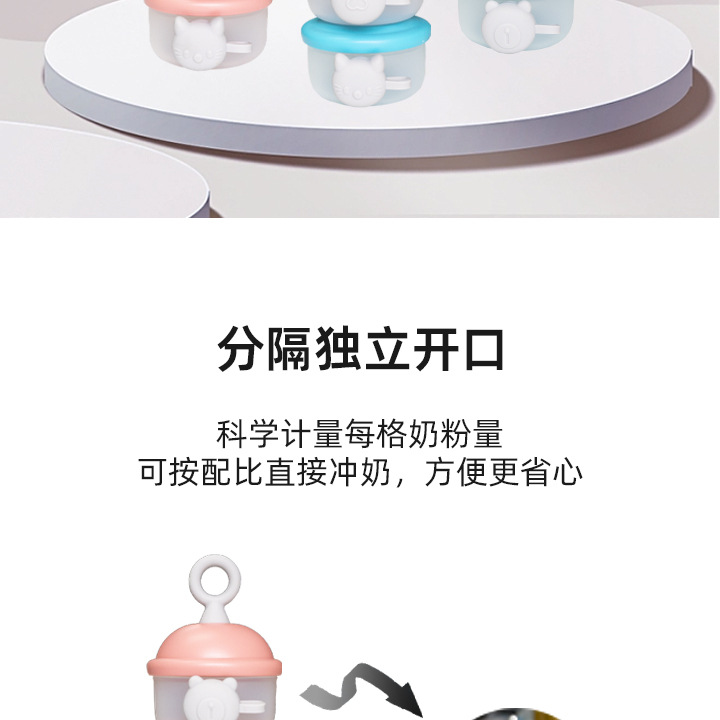 The manufacturer wholesals three-layer portable outdoor milk powder boxes and baby food packaging and storage boxes pic 2