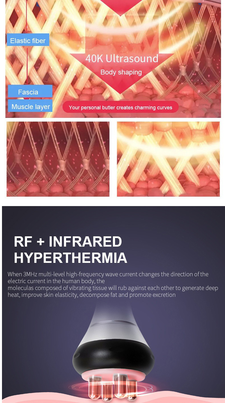 Direct sales from the manufacturer of the new cross-border four-in-one beauty device, 40k skin rejuvenation device, and the slimming device specially designed for beauty salons pic 4