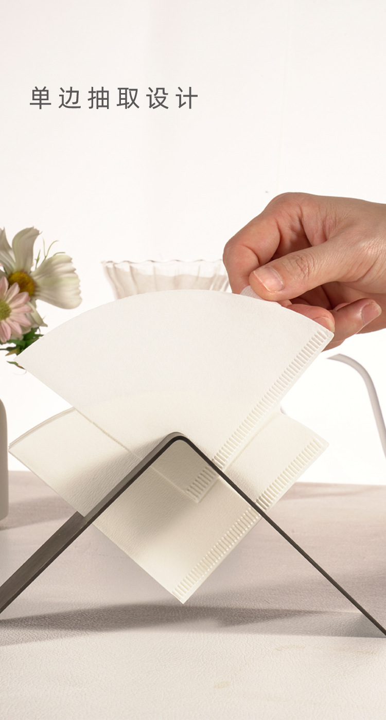 Household coffee filter paper V60, filter cup, drip type conical fiber original pulp bleached filter paper, cake cup pic 7