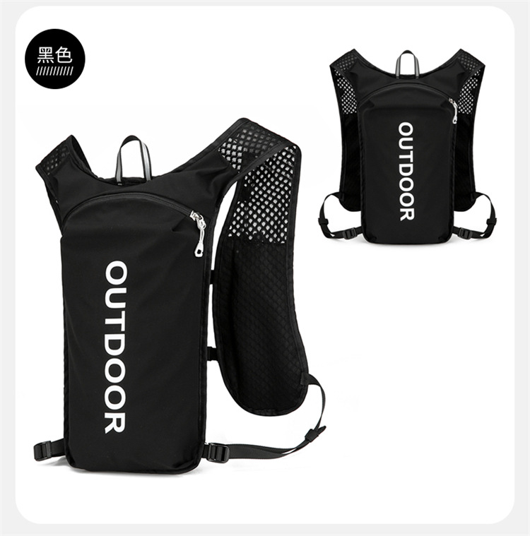 新款多功能尼龙跑步背包 安全反光运动背包水袋背包 骑行包详情28