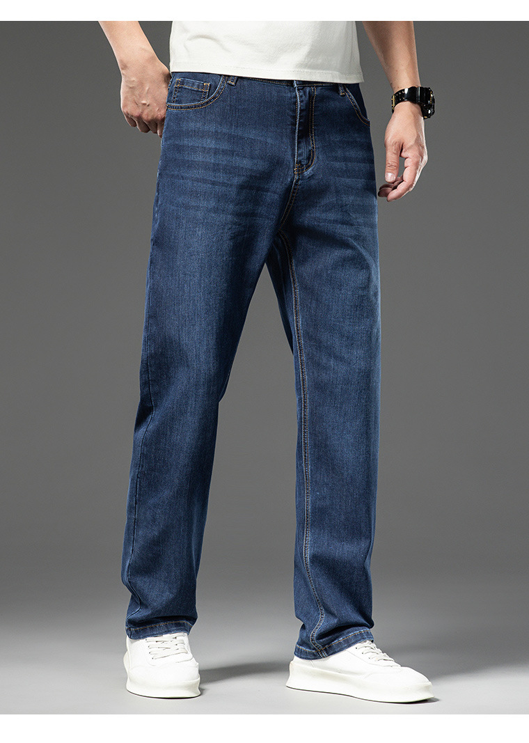 男士牛仔裤2025新款夏季宽松商务男装爸爸薄款男直筒裤现货代发详情17