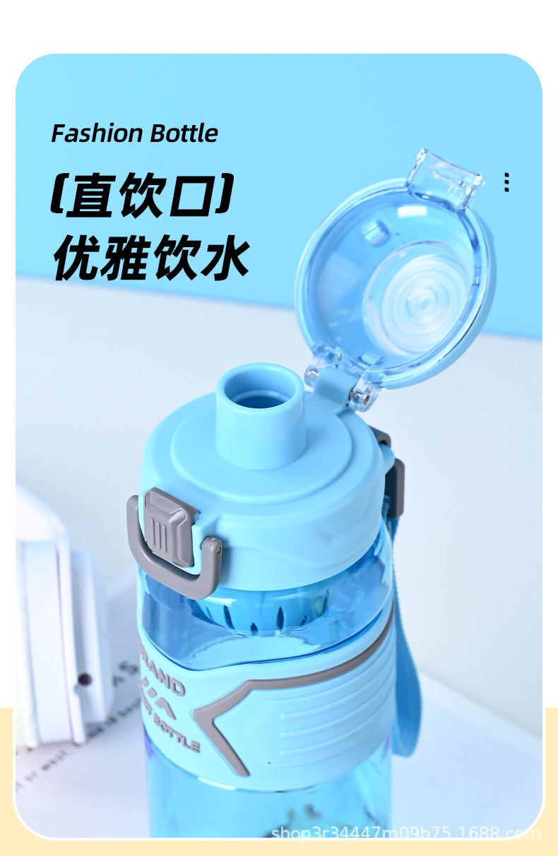 跨境新款高颜值潮流塑料水杯户外运动水壶大容量便捷双饮弹跳水杯详情6