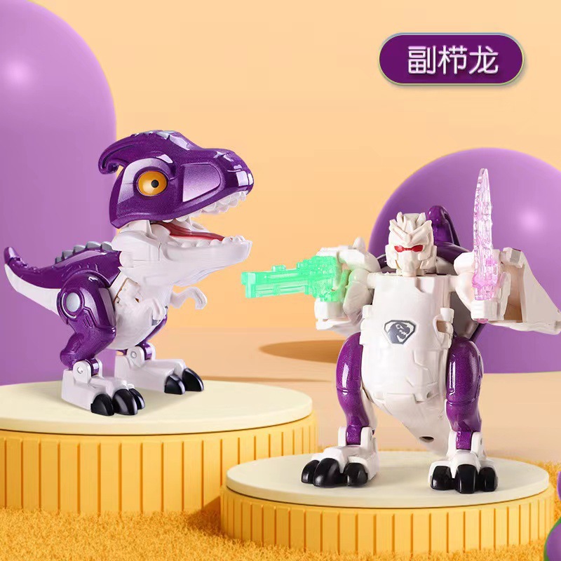 合金恐龙变形机器人仿真模型二合一多关节可灵活拼装礼品摆件玩具详情14