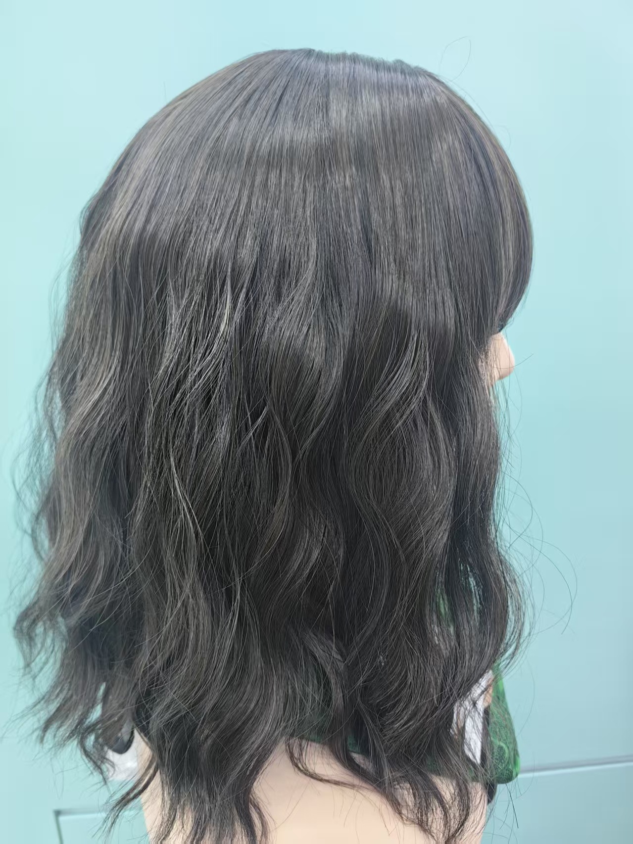 欧美跨境女士刘海假发波浪卷高温丝厂家直销详情8