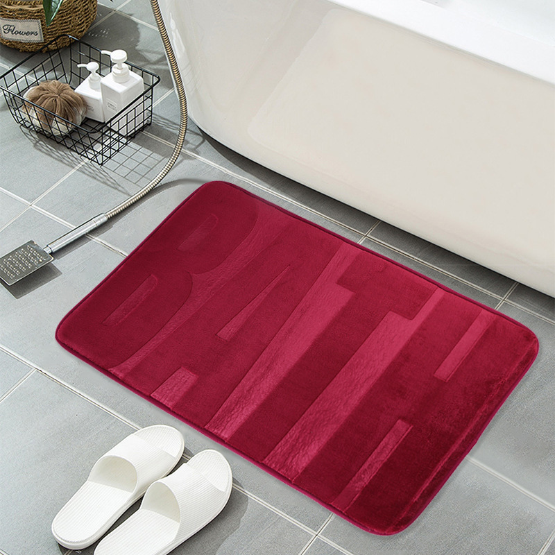 Factory direct sales and wholesale of flannel BATH home bathroom and living room anti-slip, water-absorbing and water-draining fabric. Skin-friendly and comfortable pic 3