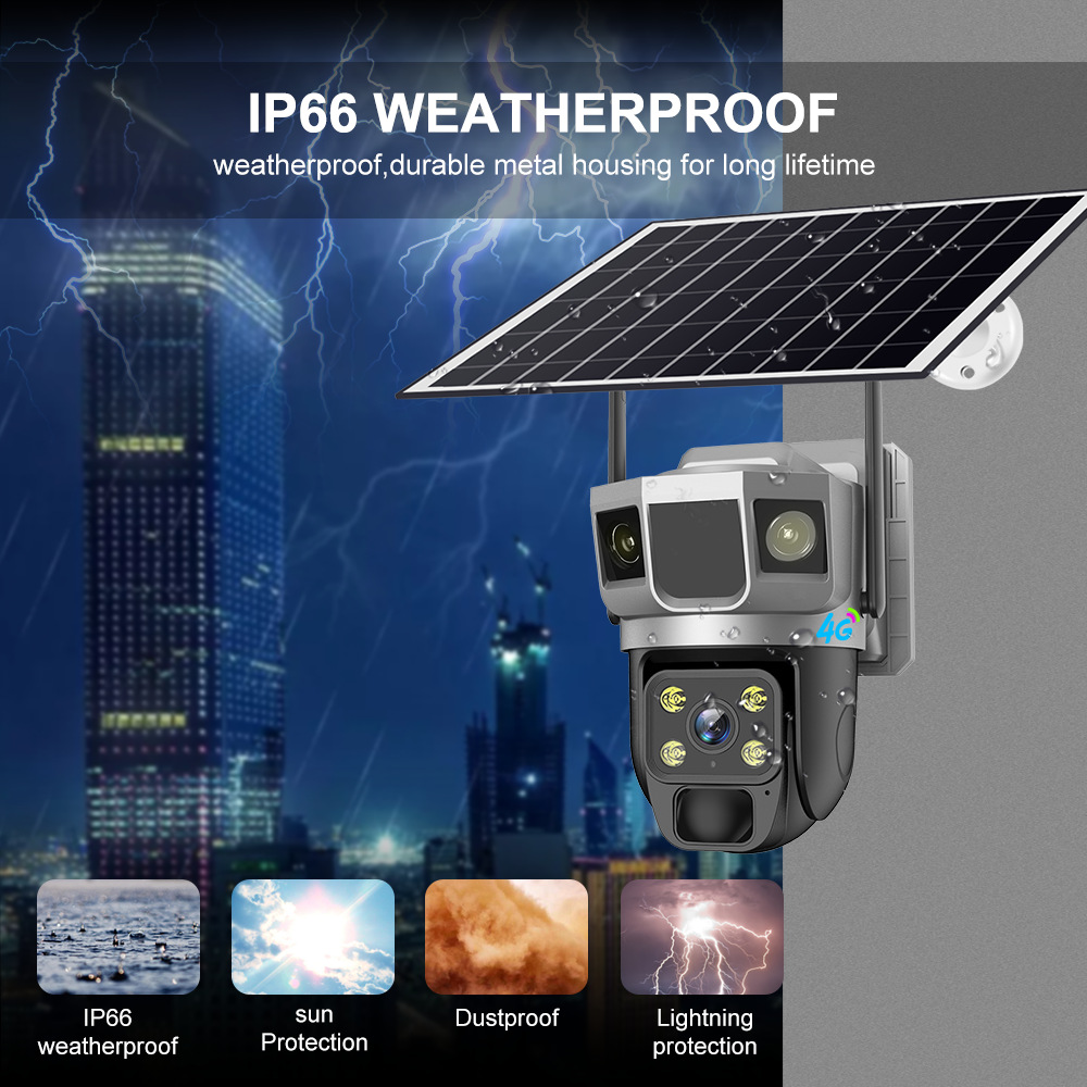 New outdoor video recording solar surveillance camera, home 360 night vision high-definition monitor, wild orchard pic 7