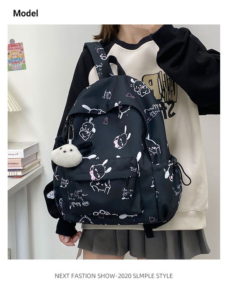 小众帕恰狗少女书包初中生ins软妹背包女高中学生大容量双肩包女详情13