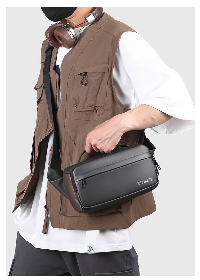 跨境腰包多功能通勤旅行手机胸包户外运动骑行斜挎包时尚胸前包详情18