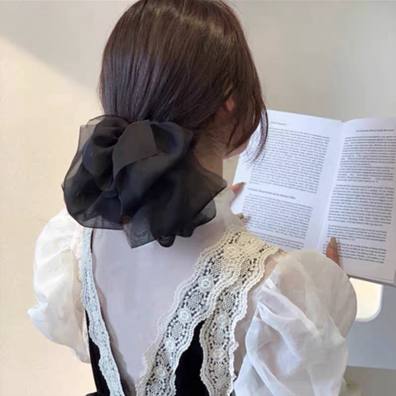 The checkerboard large bow hairpin at the back of the head, the fairy-like spring hairpin, the new trendy and stylish hairpin headwear pic 5