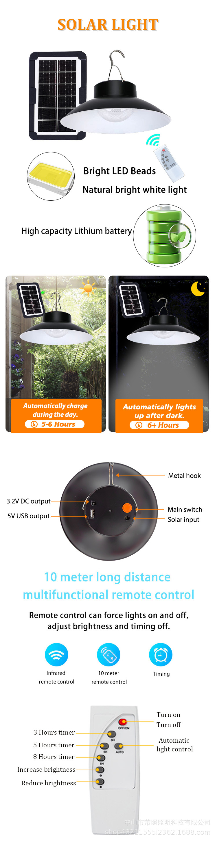 The new type of solar ceiling indoor living room is a solar floodlight for courtyard lighting pic 7